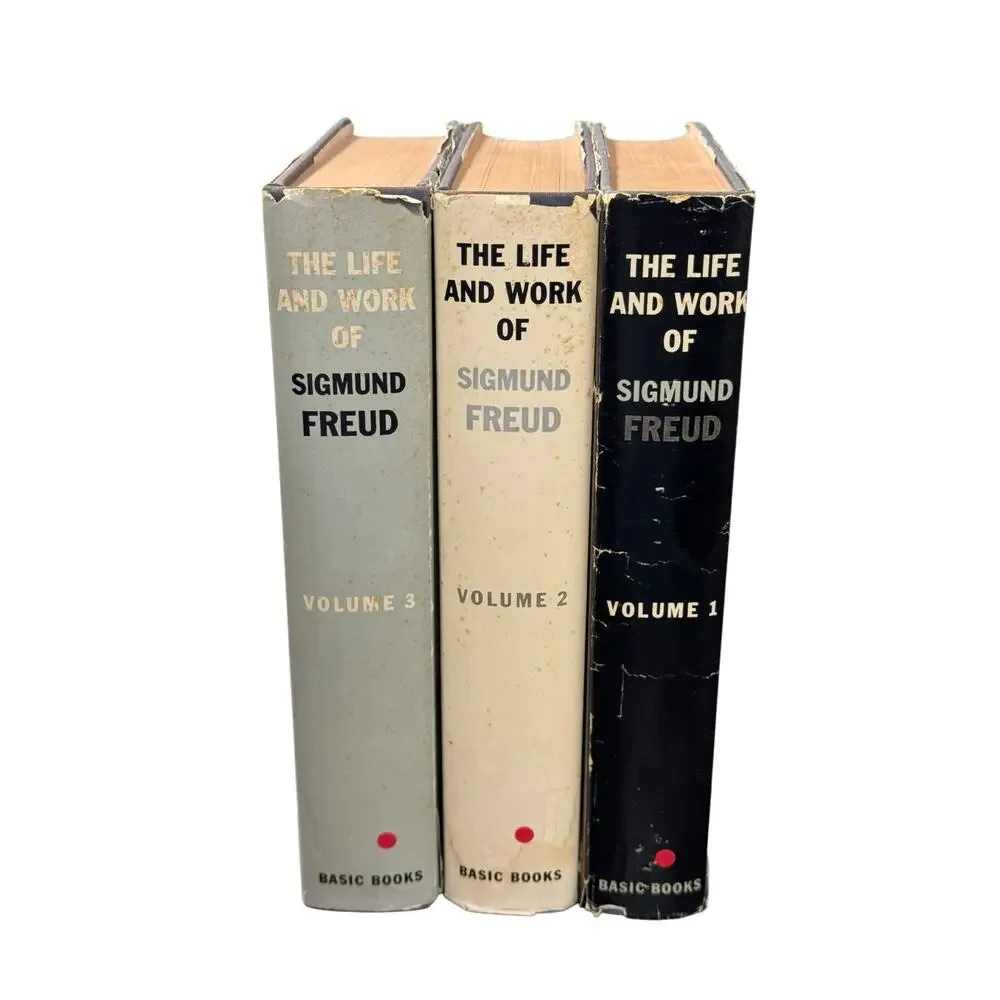 Ernest Jones THE LIFE AND WORK OF SIGMUND FREUD 3 Vol Set Basic Books 1950s